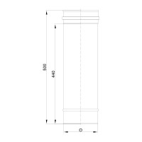 Edelstahl Abgasrohr L 500 und 1000  DN 60 Bis 300 Schornstein Rauchrohr