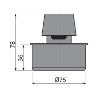 Abwasser Rohrbelüfter Ø75 Belüftungsventil HT KG Rohre