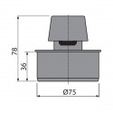 Abwasser Rohrbelüfter Ø75 Belüftungsventil HT KG Rohre