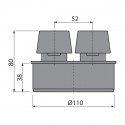 Abwasser Rohrbelüfter Ø110 Belüftungsventil HT KG Rohre