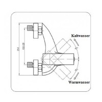 Wannenarmatur Rodos mit Brausekopf