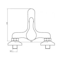 Wannenarmatur Bermuda mit Brausekopf