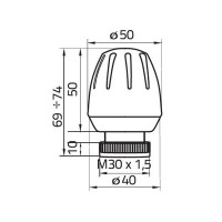 Thermostat Set Diam Eck 1/2"