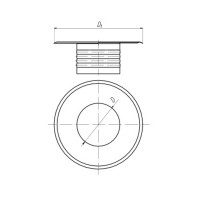 Rosette für Flexrohr,Alu-Flex-Rohr,Flexschlauch Ø80 - Ø200 Edelstahl UVP TOP