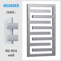 MEANDER 350x550 bis 1350x550 BADHEIZKÖRPER MITTELANSCHLUSS HEIZKÖRPER