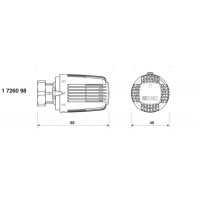 Thermostat HERZ Thermostatkopf M 30x1,5 Kopf Ventil Heizung Heizkörper Fühler