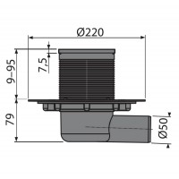 Bodenablauf Duschablauf Badablauf Design Messing begehbare Dusche DN 50 Siphon Geruchsverschluss