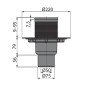 Bodenablauf Senkrecht Duschablauf Badablauf Design Messing begehbare Dusche DN 50 Siphon Geruchsverschluss