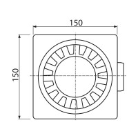 Bodenablauf Waagerecht 150X150 DN50 Weiss Duschablauf Badablauf Kunstoff  Siphon Geruchsverschluss