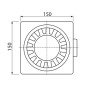 Bodenablauf Waagerecht 150X150 DN50 Weiss Duschablauf Badablauf Kunstoff  Siphon Geruchsverschluss