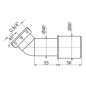 Ablaufbogen für Ablaufgarnitur Duschtasse  45 Grad 6/4"