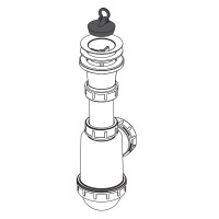 Spültisch Flaschen Siphon Kunstoff Gitter DN 70 Universal DN40/50 Ablaufgarnitur Ablauf Spülbecken Spüle