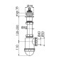 Spültisch Flaschen Siphon Kunstoff Gitter DN 70 Universal DN40/50 Ablaufgarnitur Ablauf Spülbecken Spüle