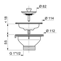 Siebkörbchen 3,5" für das Spülbecken