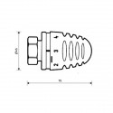 Thermostat HERZ Mini Thermostatkopf M 28x1,5 Kopf Ventil Heizung Heizkörper Fühler