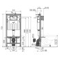 (112cm) WC Vorwandelement für Trockenbau Unterputzspülkasten Spülkasten Wand WC hängend 112 cm inkl. Schallschutz