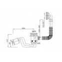 Badewanne Ablaufgarnitur Überlaufgarnitur Wannenablauf DN 50  Chrom  Push Up  51 l/min Siphon Geruchsverschluss