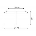 Rosette für WC- Anschluss zweiteilig Ablaufgarnitur  Anschluss DN 110 Ausführung groß