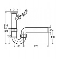 Viega Ablaufventil Siphon Siebkörbchen mit Überlauf 3,5" Sifon