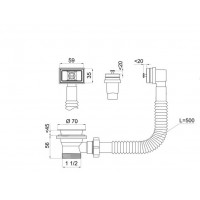 Viega Ablaufventil Siphon Siebkörbchen mit Überlauf DN 70 Sifon Spülbecken