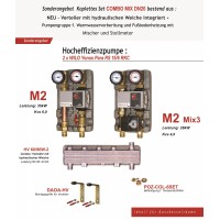 Verteiler hydraulische Weiche Pumpengruppen Wilo Set Stellmotor Thermostat Warmwasser FH