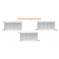 PURMO HEIZKÖRPER Austauschheizkörper Typ 22 BH 55 cm/ 50 cm zweilagig BL 40-180cm  Kompakt-Austausch Heizkörper Wandbefestigung